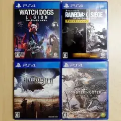 ウォッチドッグスレギオンレインボーシックスシージモンハンPS4ソフトまとめセット
