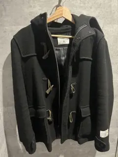 黒 ダッフルコート フード付き