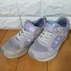 【ポスト投函】ムーンスター 薄紫色のスニーカー ベルクロ 20.5cm