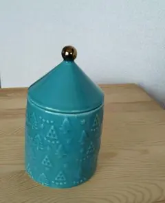 KALDI 屋根型蓋付き陶器容器 緑のサムネイル