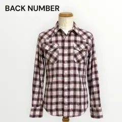 BACK NUMBER チェックシャツ 長袖シャツ 綿100% ライトオンのサムネイル