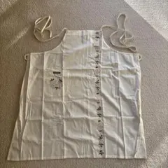 未使用品Chikazawa 花柄刺繍エプロン クリーム色
