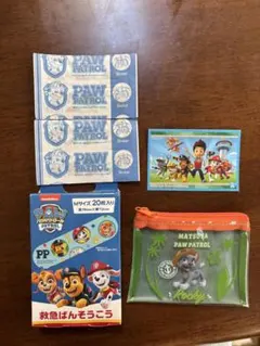 パウパトロール　絆創膏　シール　ポーチ