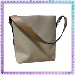 ViS 【A4収納】リバーシブルハンドル ワンショルダーバッグ ベージュ　美品のサムネイル
