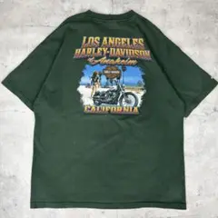 00's Harley-Davidson ブリーチ飛びバイクガールTEE