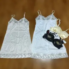【新品】スリップ ＆美乳ブラセット Mサイズ