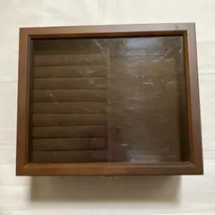 木製アクセサリーケース ガラストップ
