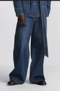 Dior extra wide Blue denim 32 日本製のサムネイル