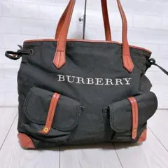 美品✨A4可 バーバリー トートバッグ キャンバス×レザー 本革 肩掛け 刺繍 stampskids-shop_888389