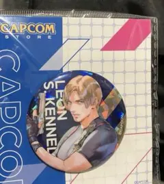 CAPCOM 大カプコン展メタル 缶バッジ レオン・S・ケネディ バイオ