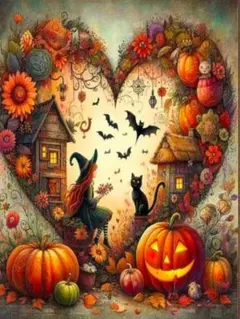 ハロウィン　ダイヤモンドアートキット30×40cm
