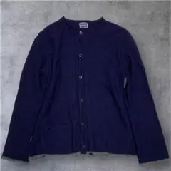 【希少】45rpm ウールニット　カーディガン　ネイビー　L 長袖　日本製
