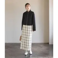 美品　川上さやかさん　ノーブル　コラボ　ナイロンツイルブルゾン　ジャケット