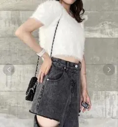 Heather シャギーニット トップス 半袖