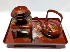 漆器 御屠蘇器セット 梅の花模様