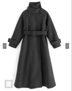 【ようこ様専用】襟3Wayベルト付きフェイクウールトレンチコート