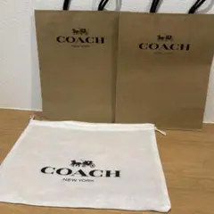 COACH コーチ ショップ袋 紙袋 保存袋 3点セット ショッパー ブランド袋