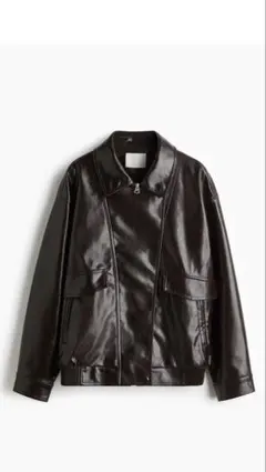 今期H&M/レザージャケット/brown/M/新品未使用