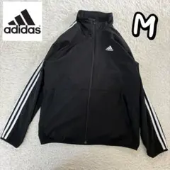 アディダス　adidas トラックジャケット ジップアップ　3本線　Mサイズ