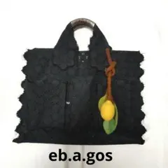 정가 44000엔 에바고스 ebagos 토트 백 캔버스 라운드 레이스