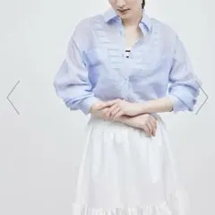 ROPE 【洗える】ロイヤルラミーレギュラーシャツ　サックスのサムネイル