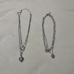 ハート型ペンダント付きネックレス
