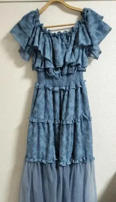 よ*こ様 rienda︎︎︎︎ 2WAYオフショルワンピース ブルー