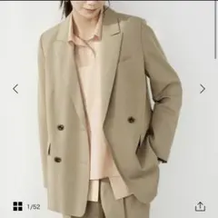 グリーンレーベルリラクシング　ラミーブレンド ダブル ジャケット Sのサムネイル