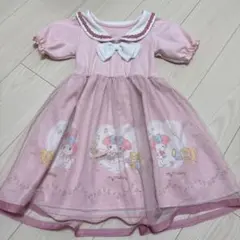サンリオ マイメロディ 半袖 ワンピース ピンク - メルカリ