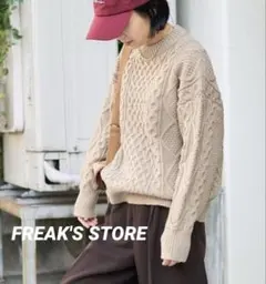 FREAK'S STORE ケーブル クルーネックニット/ニットプルオーバー