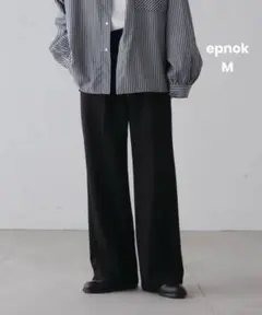 epnok エプノック ワンタックエステルスラックスパンツ メンズ M
