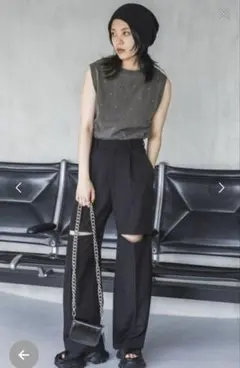 お値下げ！JEANASIS ピグメントビジュータンクトップ