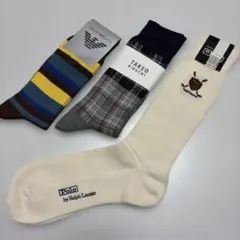 【新品】Polo★アルマーニ★タケオキクチ★メンズソックス3足セット