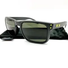 OAKLEY✨HOLBROOK サングラス ブラック 黄緑 度なし 収納袋付き