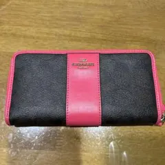 お値下げしました！Coach 長財布 ブラック/ピンク