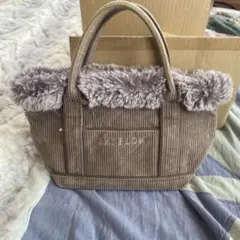 BAYFLOW コーデュロイ トートバッグ ファー付き