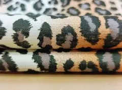 A314・綿100%・W幅・ヒョウ柄・レオパード柄・茶系2.7ｍ