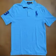 POLO RALPH LAUREN ライトブルーポロシャツ XL/TG