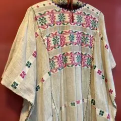 刺繍入り民族衣装風チュニック　アジア　アンティーク