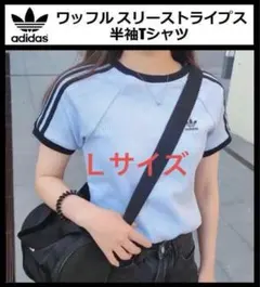 Lサイズ アディダス ワッフル スリーストライプス Tシャツ IC5462