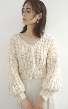 SNIDEL 2WAYロービングショートニットトップス