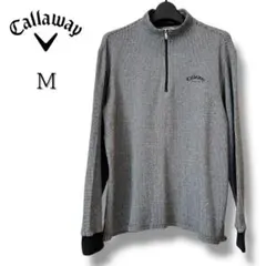 【美品・1点のみ】キャロウェイ　格子柄　長袖　モックネック　ゴルフウェア　M