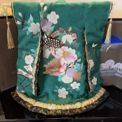 希少 華やかな色打掛 鶴と花の刺繍 ミニ着物 作品 - メルカリ