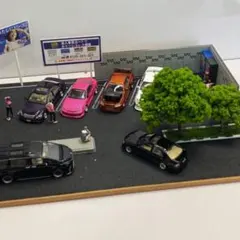 1/64 秋の街路ジオラマ 紅葉 ミニカー台座 手作り - メルカリ