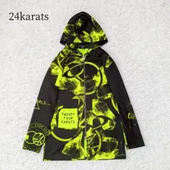 24Karats 24world フード付 ジャージ上 パーカー【Ｍ】黒 LDH