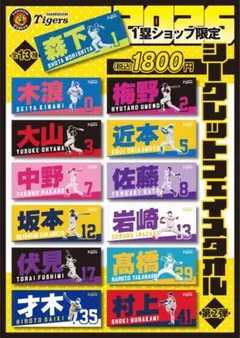 阪神タイガース シークレットフェイスタオル　大山悠輔