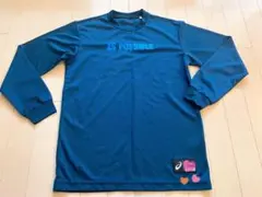 ASICS 150cm バスケットボールシャツ 長袖 ジュニア ネイビー