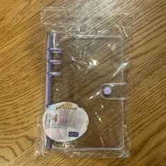 シール帳　A6バインダー　リング式　6穴　紫　パープル