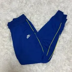 90s NIKE ナイキ ヴィンテージ イエローライン パンツ ブルー L