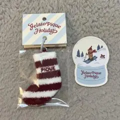 ジェラートピケ ポップアップストア チャーム ソックス レッド